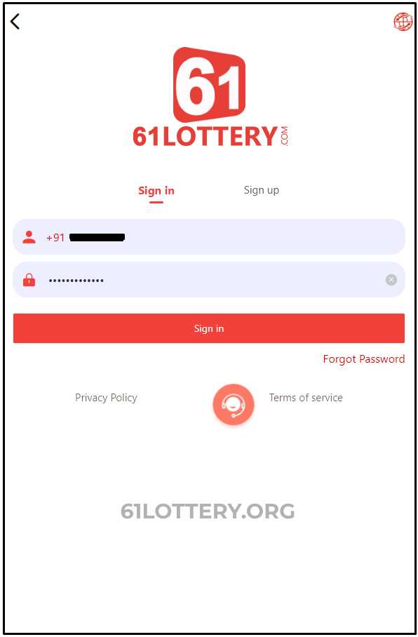 61-lottery-login-button